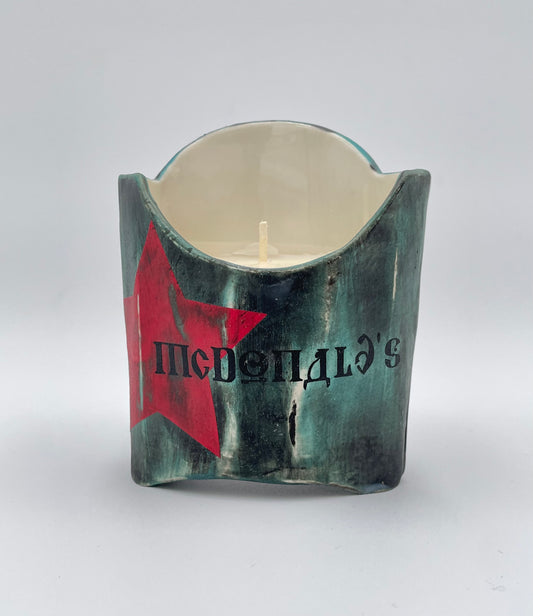 Porcelain French Fry Container Candles